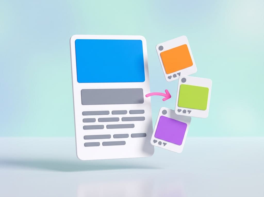 An article turned into a stacked set of slides