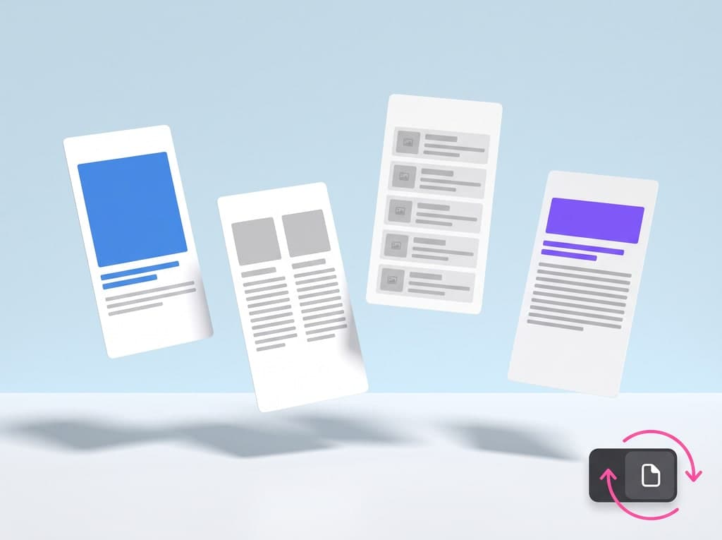 Article layouts drafted by Marketer